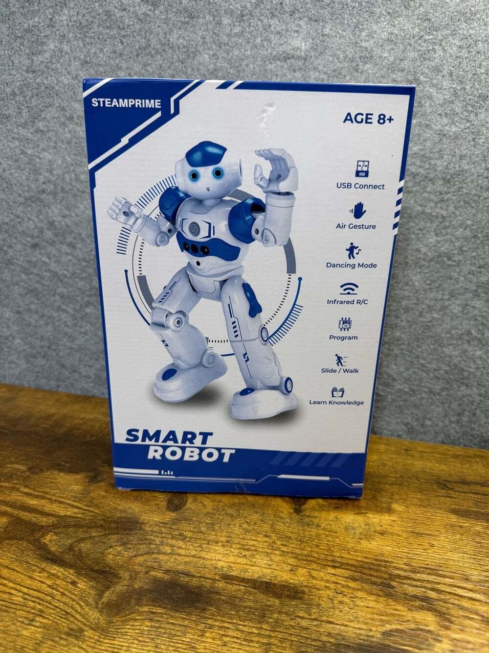 Steamprime Smart Robot Interactive RC Toy Blue and White Age 8+